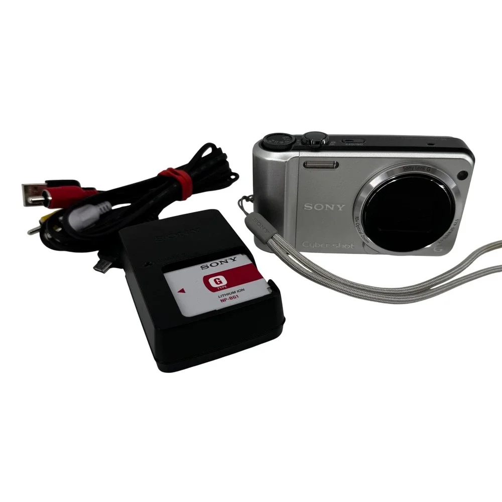 Sony Cyber-shot DSC-H70 16.1MP Digital Camera 10x Zoom Silver Battery Charger
